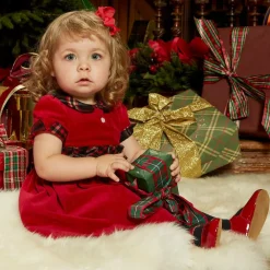 Patachou Dresses*Girls Red Velvet Dress