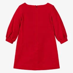 Moschino Kid-Teen Dresses*Girls Red Velvet Hearts Dress