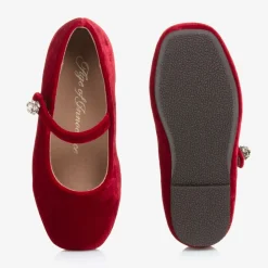 Age of Innocence Bar Shoes|Bar Shoes*Girls Red Velvet Shoes