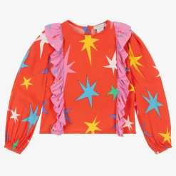 Stella McCartney Kids Tops*Girls Red Viscose Blouse