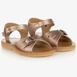 Young Soles Sandals|Sandals*Girls Rose Gold Faux Leather Sandals