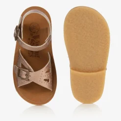 Young Soles Sandals|Sandals*Girls Rose Gold Faux Leather Sandals