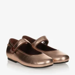Manuela de Juan Pumps & Ballerinas|Pumps & Ballerinas*Girls Rose Gold Leather Pumps