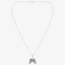 Tales From The Earth Jewellery|Gifts*Girls Silver Angel Wings Pendant Necklace (40cm)