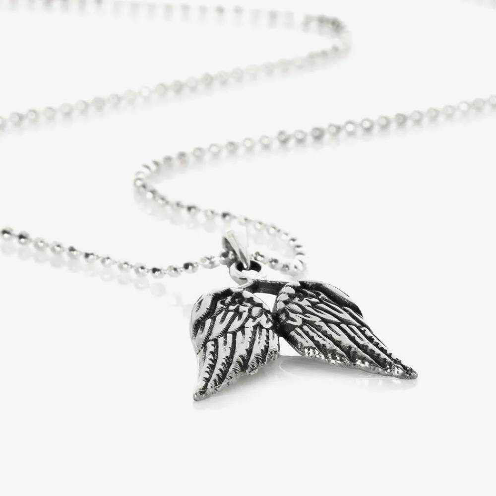 Tales From The Earth Jewellery|Gifts*Girls Silver Angel Wings Pendant Necklace (40cm)