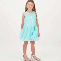 Angels Face Wedges & Heels|Wedges & Heels*Girls Silver Bow Heeled Sandal