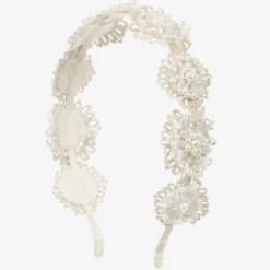 Sienna Likes To Party Hair Accessories*Girls Silver Flower Hairband