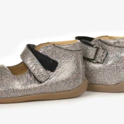 Pom dApi Bar Shoes|Bar Shoes*Girls Silver Glitter Bar Shoes