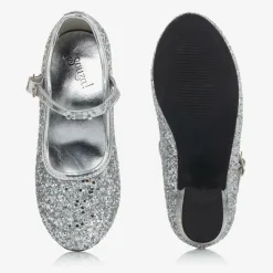 Souza Wedges & Heels|Wedges & Heels*Girls Silver Glitter Heeled Shoes