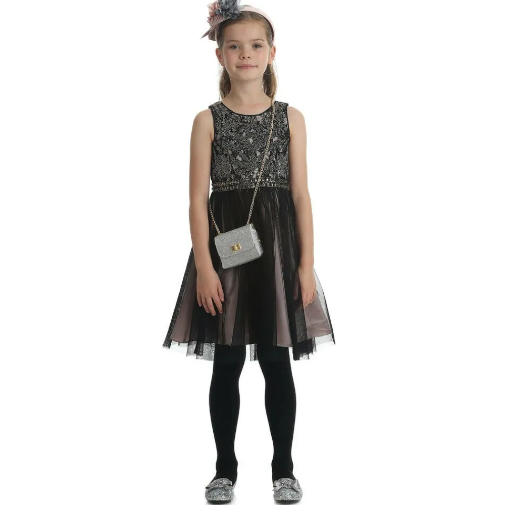 Zaccone Bags*Girls Silver Glitter Leather Bag (12cm)