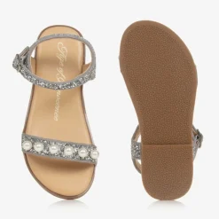 Age of Innocence Sandals|Sandals*Girls Silver Glitter Sandals