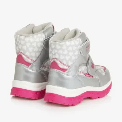 Agatha Ruiz de la Prada Snow Boots|Snow Boots*Girls Silver Heart Print Snow Boots