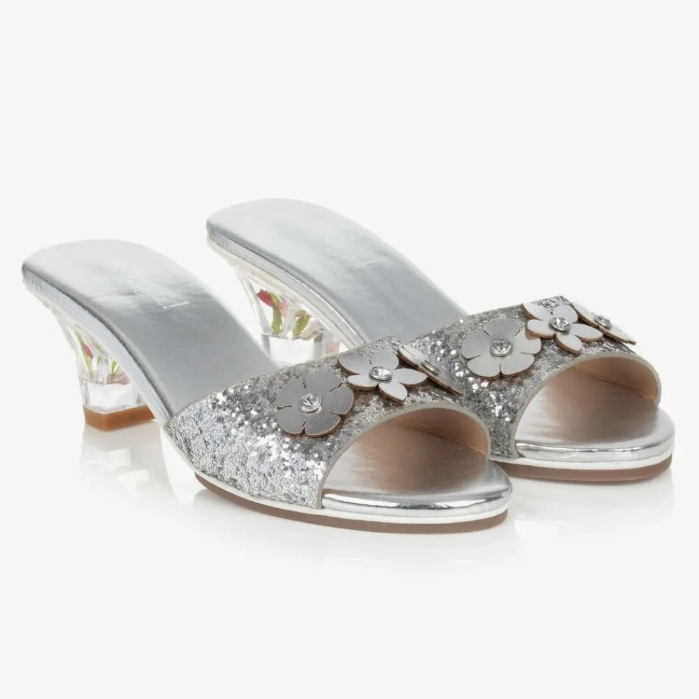 Souza Wedges & Heels|Wedges & Heels*Girls Silver Heeled Shoes
