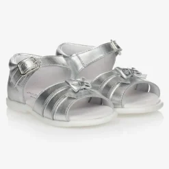 Childrens Classics Sandals|Sandals*Girls Silver Leather Sandals
