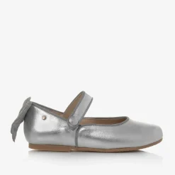 Manuela de Juan Bar Shoes|Bar Shoes*Girls Silver Leather Shoes