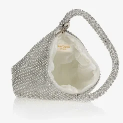 David Charles Bags*Girls Silver Rhinestone Handbag (15cm)