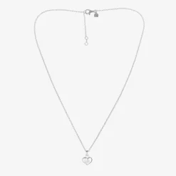 Little Star Jewellery*Girls Sterling Silver Diamond Heart Necklace (38cm)