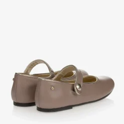 Manuela de Juan Pumps & Ballerinas|Pumps & Ballerinas*Girls Taupe Leather Pumps