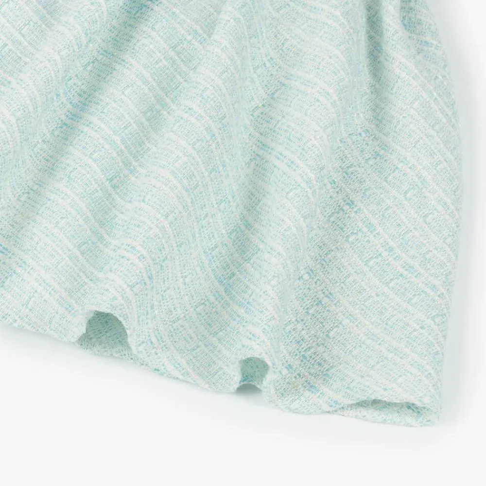 David Charles Dresses*Girls Turquoise Blue Tweed Dress