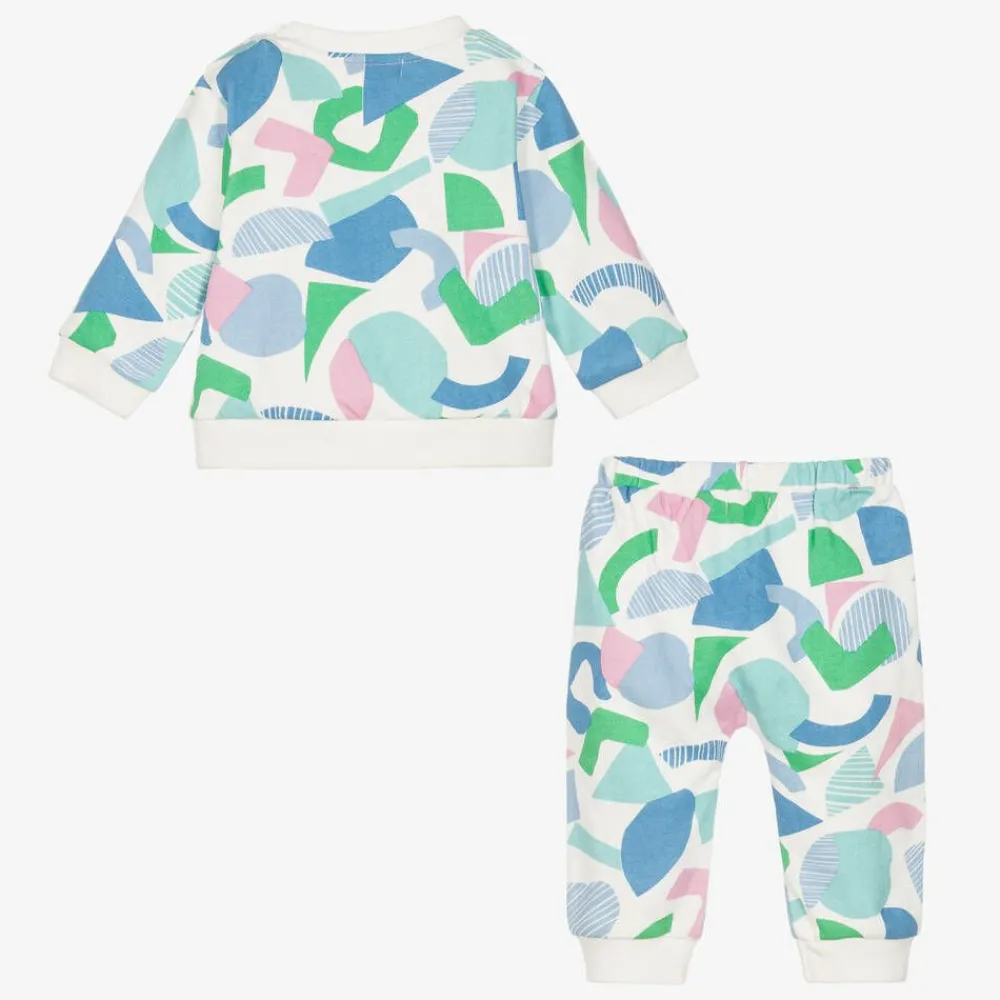 Joyday Tracksuits|Tracksuits*Girls White & Blue Cotton Tracksuit