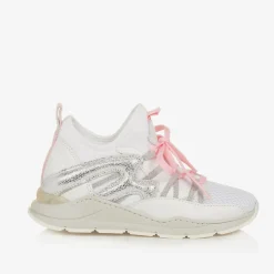 Moncler Enfant Trainers|Trainers*Girls White & Pink Trainers