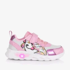 Lelli Kelly Trainers*Girls White & Pink Unicorn Light-Up Trainers