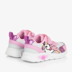Lelli Kelly Trainers*Girls White & Pink Unicorn Light-Up Trainers