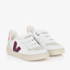VEJA Trainers|Trainers*Girls White & Purple Faux Leather V-10 Trainers