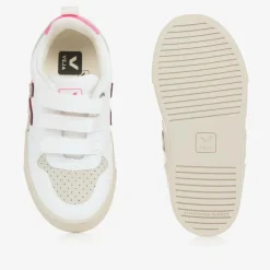 VEJA Trainers|Trainers*Girls White & Purple Faux Leather V-10 Trainers