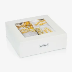 Dolce amp; Gabbana Gifts|Babysuits*Girls White & Yellow Cotton Babysuit Set