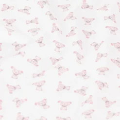 Magnolia Baby Gifts*Girls White & Pink Pima Cotton Blanket (100cm)