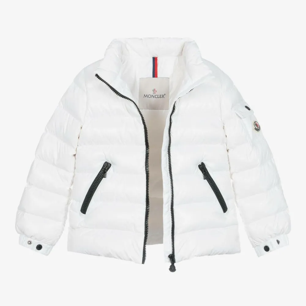 Moncler Enfant Coats & Jackets*Girls White Bady Down Padded Puffer Jacket