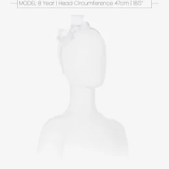 Peach Ribbons Hair Accessories*Girls White Bow Hairband