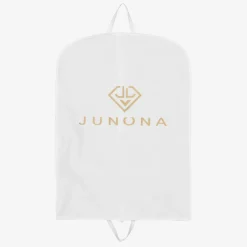 Junona Gifts*Girls White Chiffon Embroidered Dress