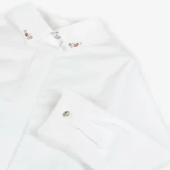 Lapin House Tops*Girls White Cotton Beaded Collar Blouse