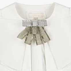 Junona Tops*Girls White Cotton Blouse