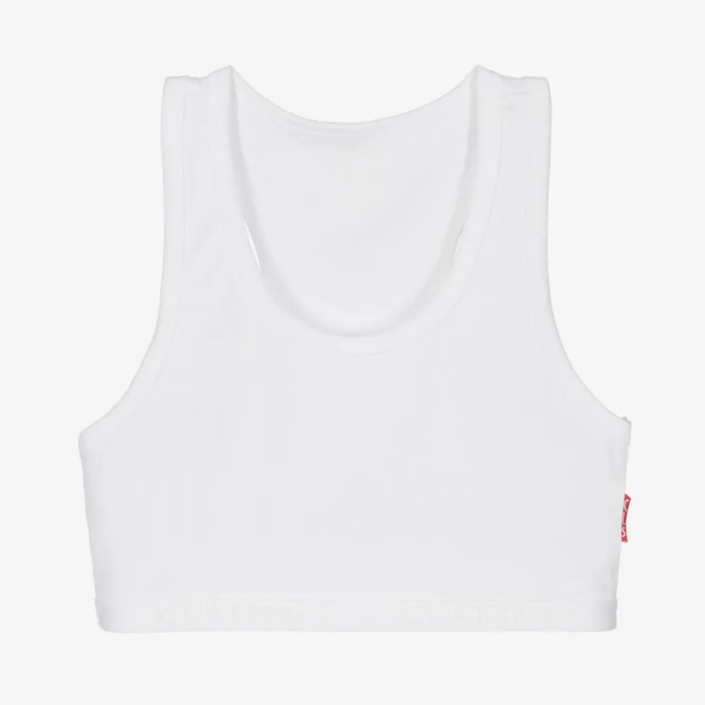 Claesens Underwear*Girls White Cotton Bra Top