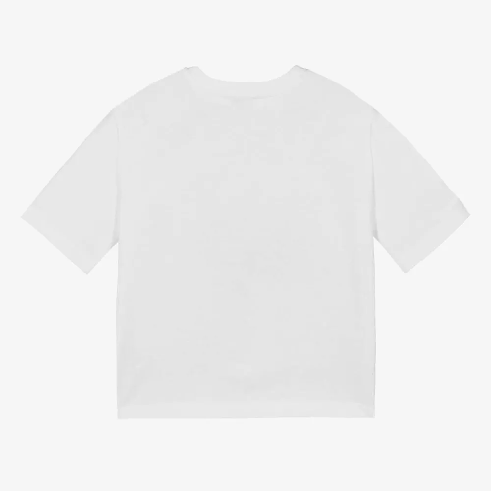 Dolce amp; Gabbana Tops*Girls White Cotton DG T-Shirt
