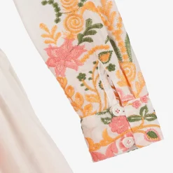 Marlo Kids Dresses*Girls White Cotton Embroidered Floral Dress