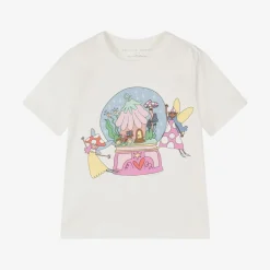 Stella McCartney Kids Tops*Girls White Cotton Fairies T-Shirt