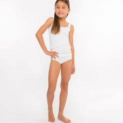 Claesens Underwear*Girls White Cotton Jersey Vest