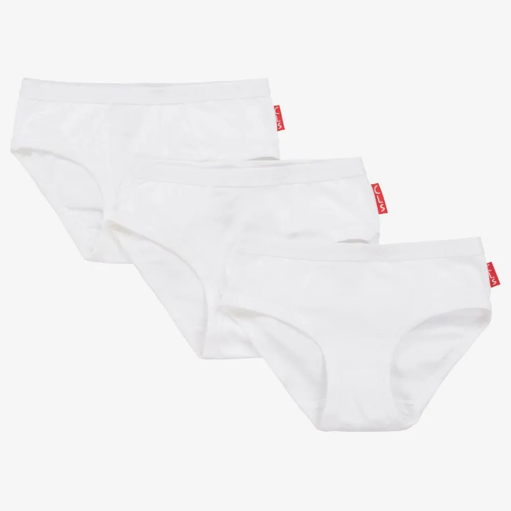 Claesens Underwear*Girls White Cotton Knickers (3 Pack)