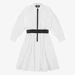 KARL LAGERFELD KIDS Dresses*Girls White Cotton Shirt Dress