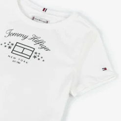 Tommy Hilfiger Tops*Girls White Cotton T-Shirt
