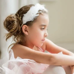 Sienna Likes To Party Hair Accessories*Girls White Feather Hairband