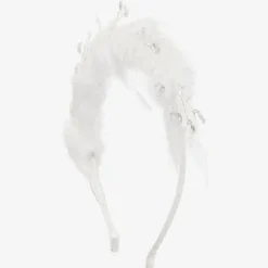 Sienna Likes To Party Hair Accessories*Girls White Feather Hairband