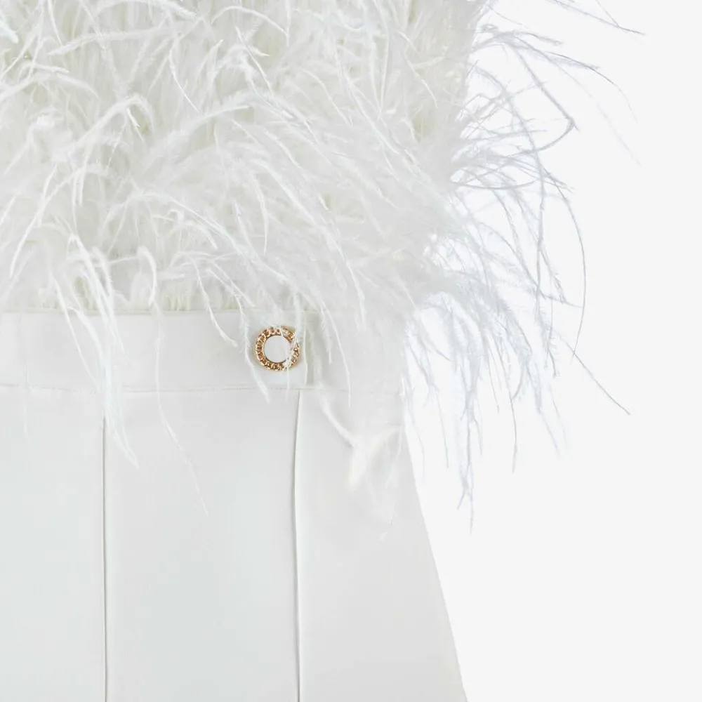 Junona Trousers*Girls White Feather Jumpsuit