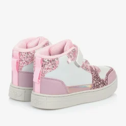 Lelli Kelly Trainers*Girls White Glitter Bracelet High-Top Trainers