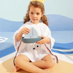 Mitty James Towels & Robes*Girls White Hooded Towelling Poncho