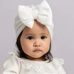 Caramelo Kids Hats*Girls White Jersey Turban